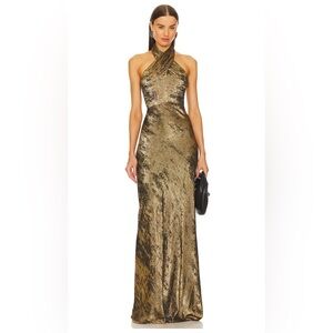 Veronica Beard Alberta Dress in Brass